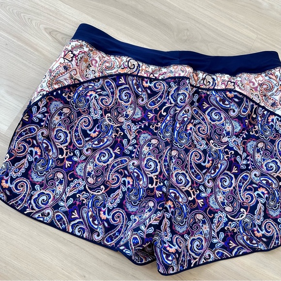 Lands End Blue Paisley Swim Shorts 22W Modest - Picture 6 of 8
